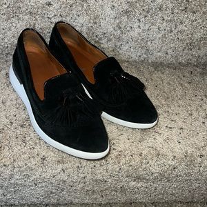 Johnson and Murphy suede leather tassel loafers, size 9M